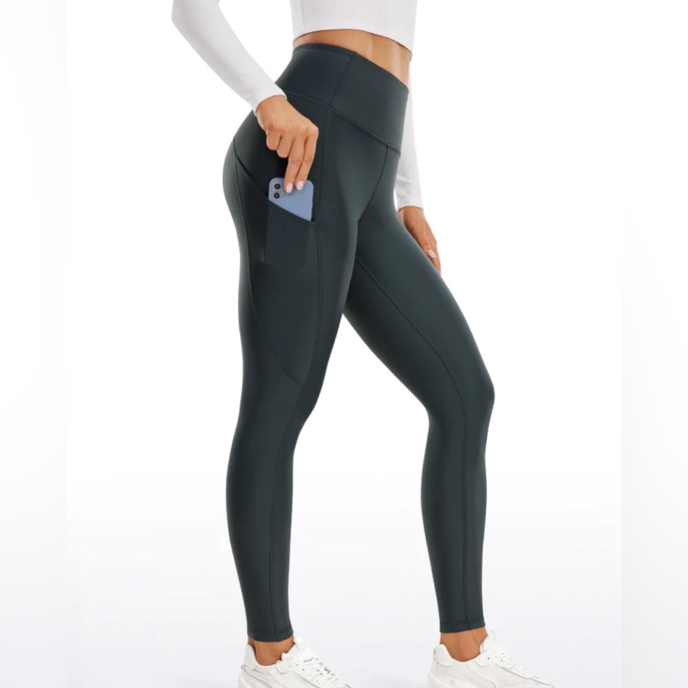 Thermal Fleece Lined Pocket Leggings 28''